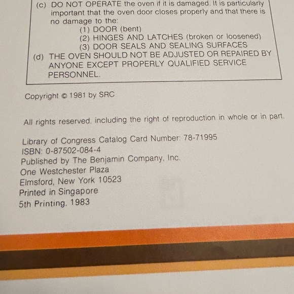 Vintage 1981 Kenmore Microwave Cooking Spiral Recipes Tips Charts Cookbook Sears - Picture 3 of 8